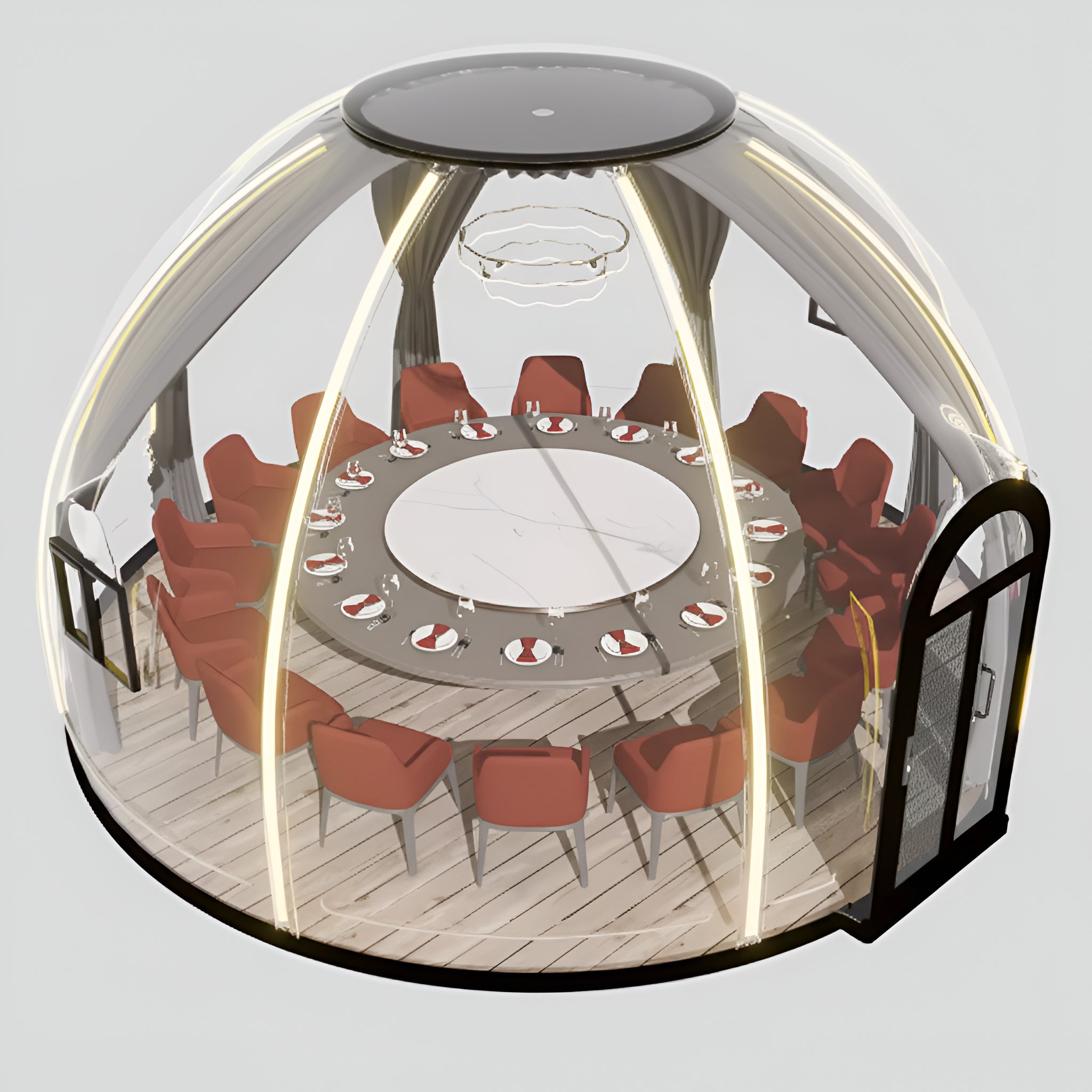 NuVista LuxSphere LED Glass Bar Igloo Dome